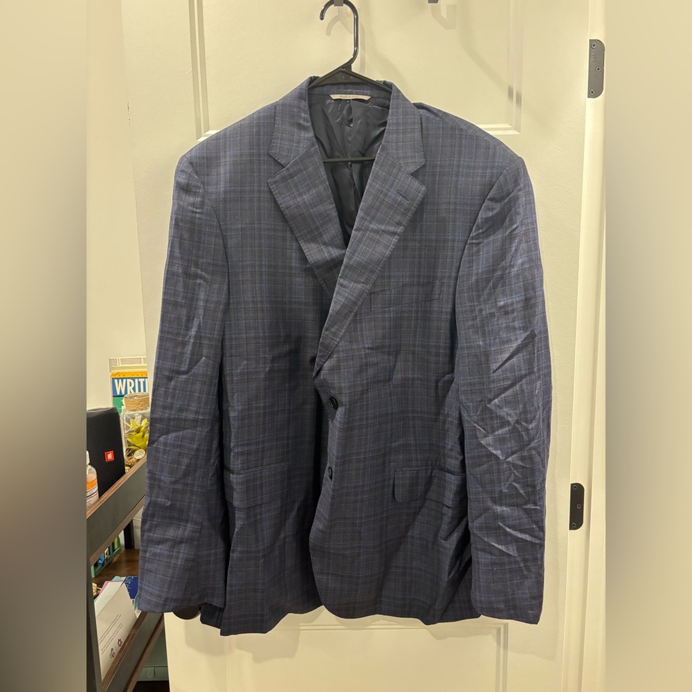 Canali Navy Checkered Blazer